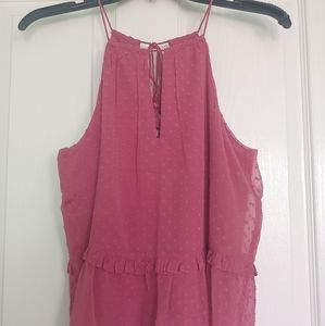 Abercrombie & Fitch pink peplum tank